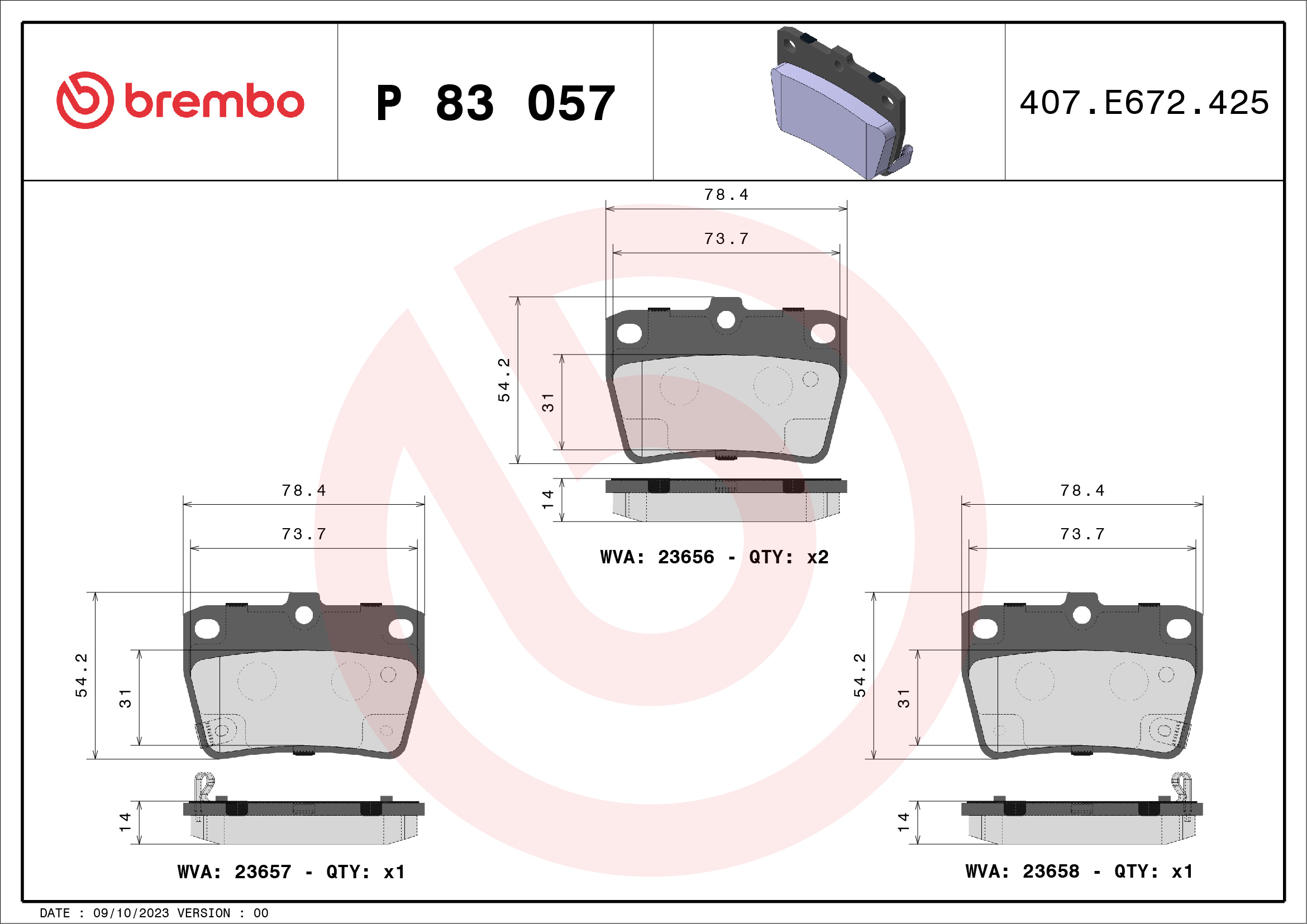 BREMBO P 83 057 Kit...