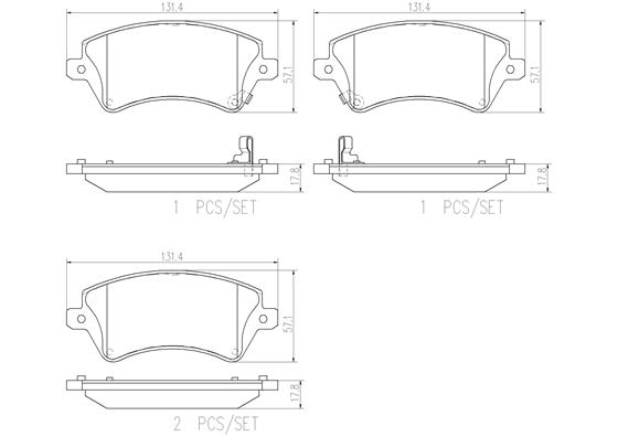 BREMBO P83064N PRIME LINE - Ceramic Bremsbelagsatz, Scheibenbremse