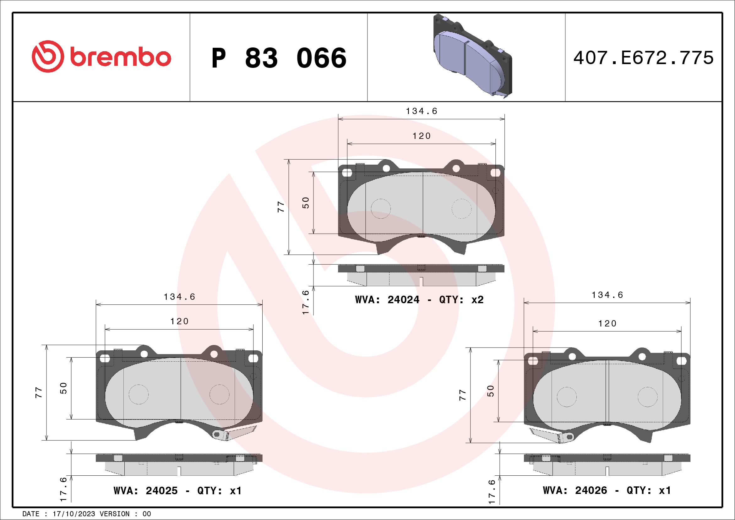 BREMBO P 83 066 Kit...
