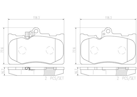 BREMBO P83072N PRIME LINE - Ceramic Bremsbelagsatz, Scheibenbremse