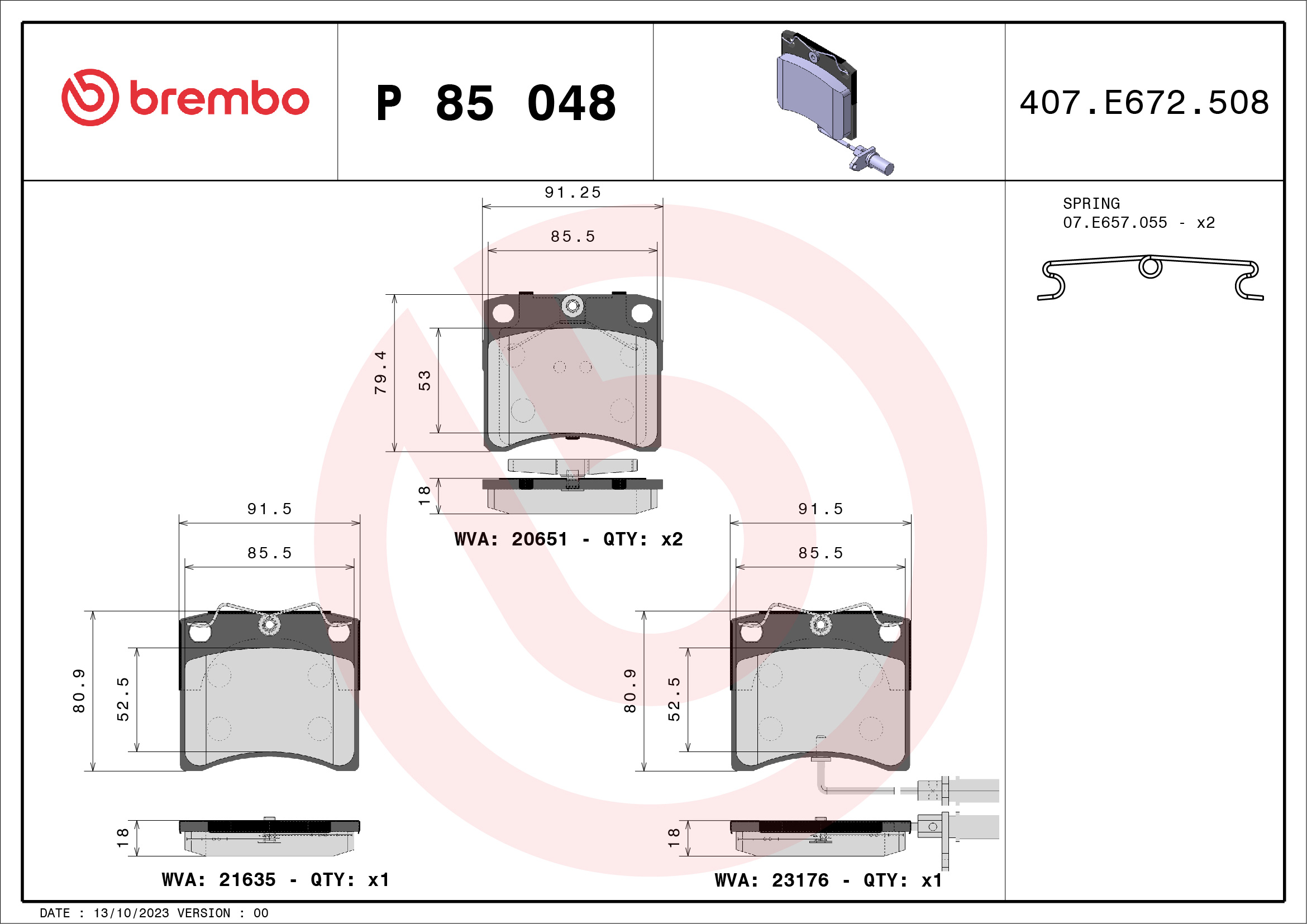 BREMBO P 85 048...