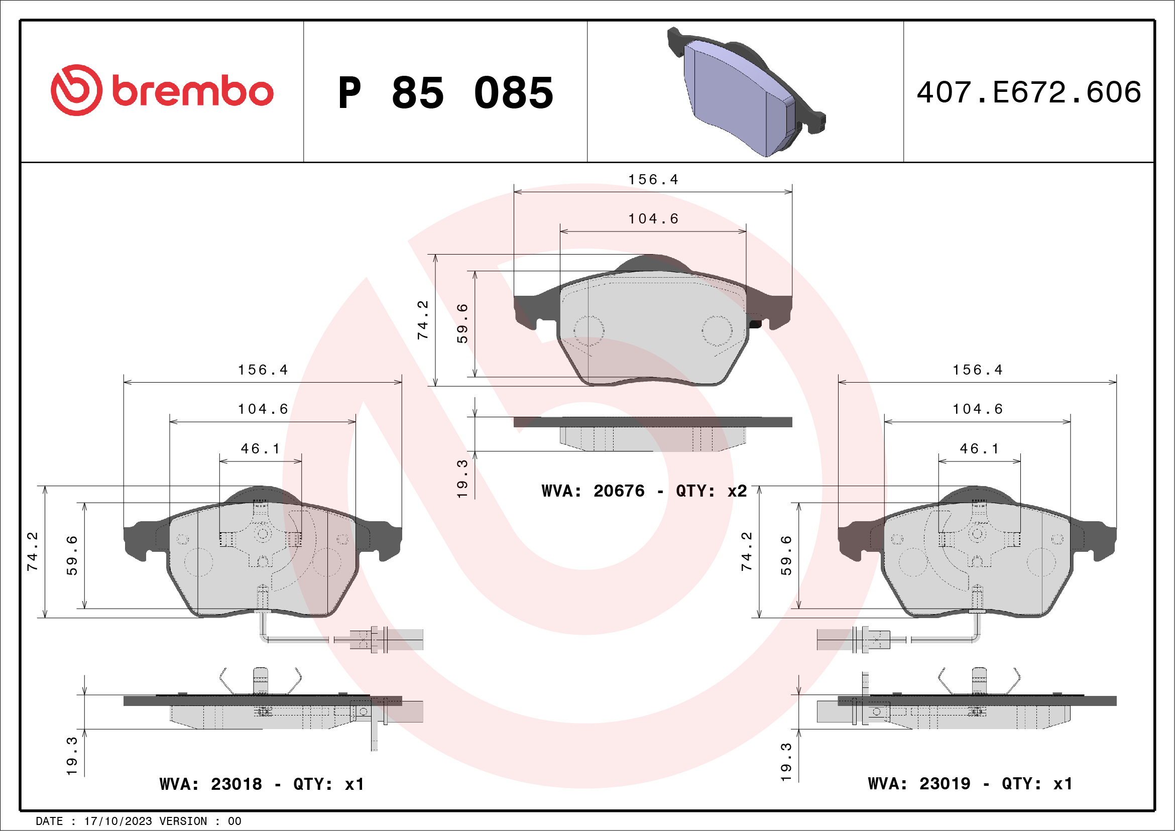 BREMBO P 85 085...