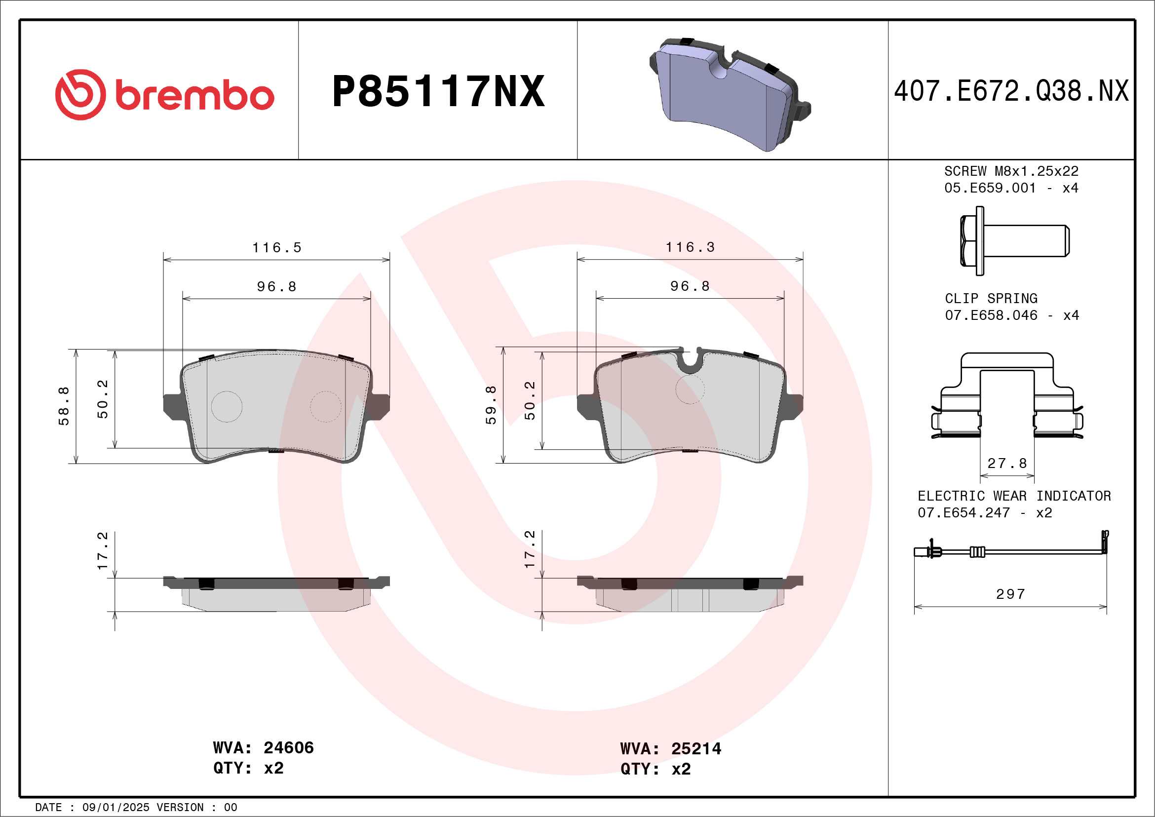 BREMBO P85117NX Kit...