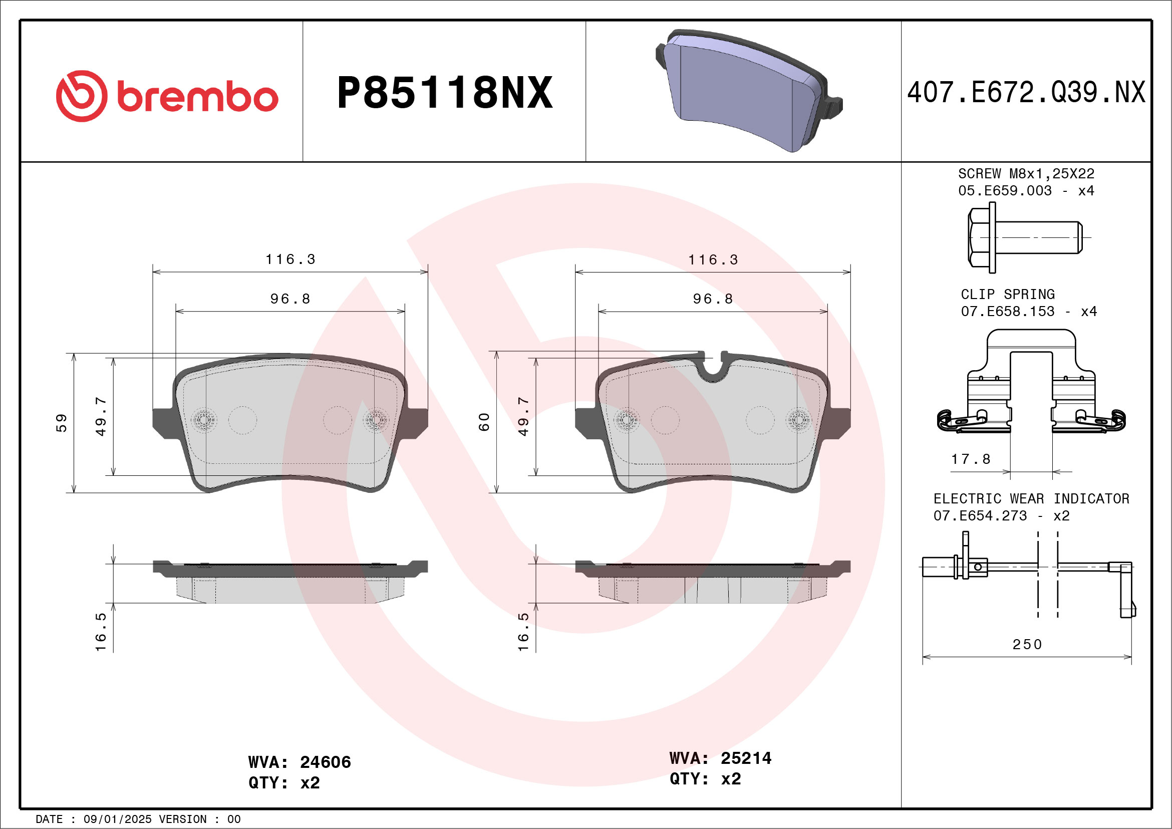 BREMBO P85118NX Kit...