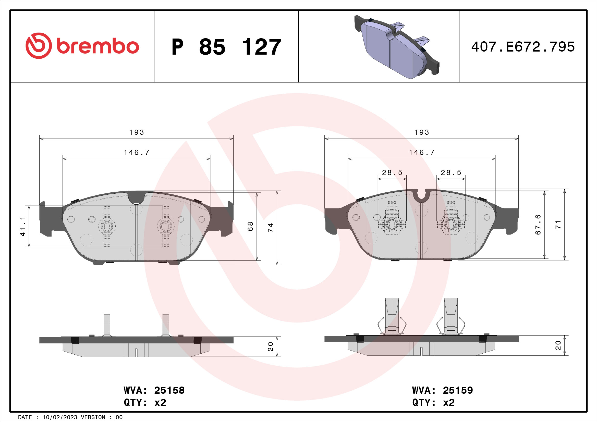 BREMBO P 85 127...