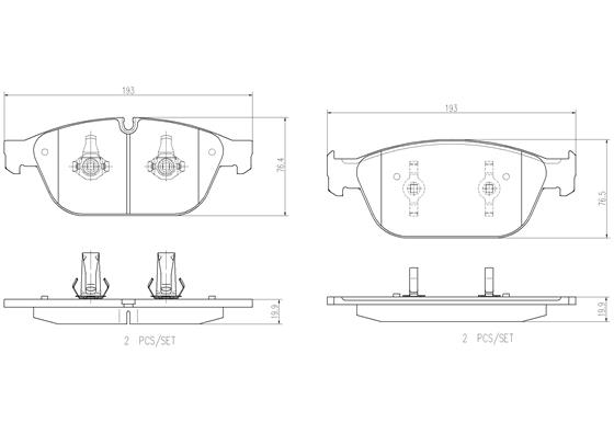 BREMBO P85128N PRIME LINE - Ceramic Bremsbelagsatz, Scheibenbremse