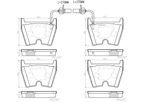 BREMBO P85132N PRIME LINE - Ceramic Bremsbelagsatz, Scheibenbremse