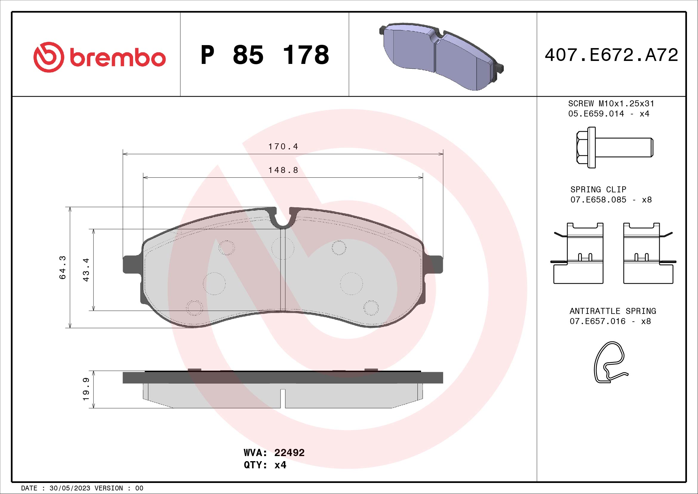 BREMBO P 85 178 Kit...