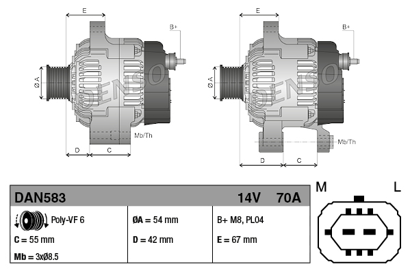 DENSO DAN583 Dynamo