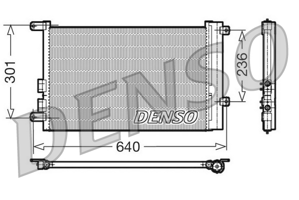 DENSO DCN01016 Condensatore, Climatizzatore-Condensatore, Climatizzatore-Ricambi Euro