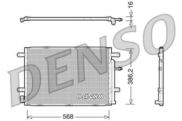 DENSO DCN02019 Condensatore, Climatizzatore-Condensatore, Climatizzatore-Ricambi Euro