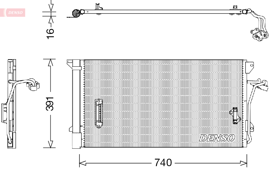 DENSO DCN02027 Condensatore, Climatizzatore-Condensatore, Climatizzatore-Ricambi Euro