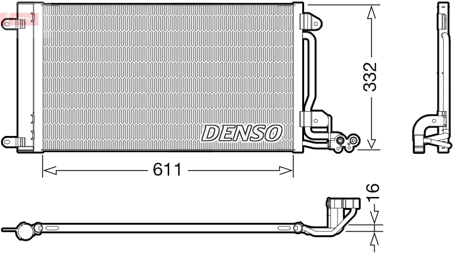 DENSO DCN02034 Condensatore, Climatizzatore-Condensatore, Climatizzatore-Ricambi Euro