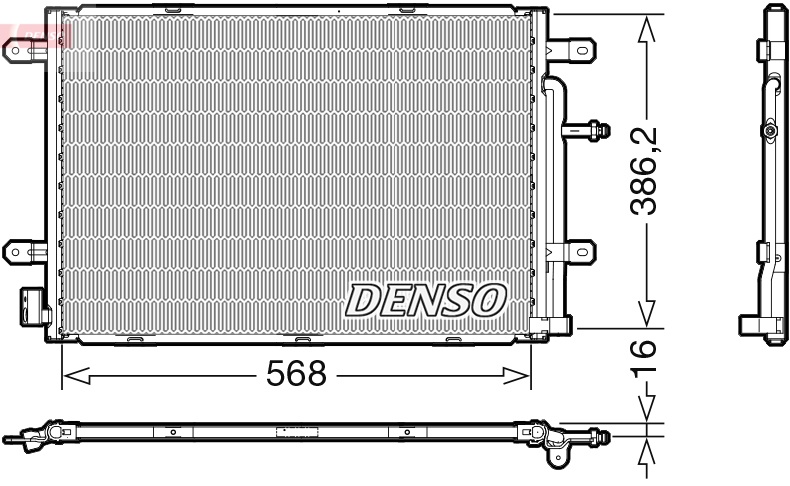 DENSO DCN02039 Condensatore, Climatizzatore-Condensatore, Climatizzatore-Ricambi Euro