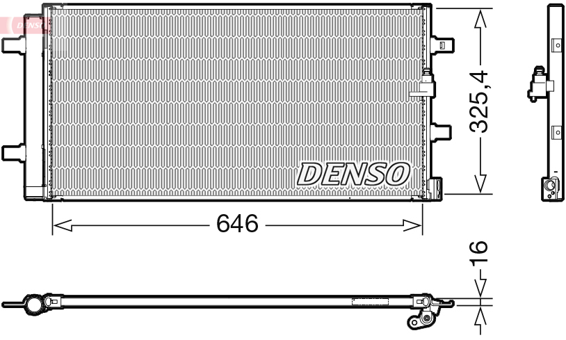 DENSO DCN02041 Condensatore, Climatizzatore-Condensatore, Climatizzatore-Ricambi Euro