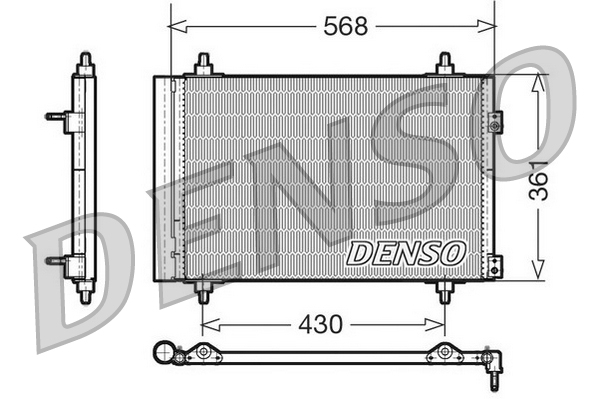 DENSO DCN07008 Condensatore, Climatizzatore-Condensatore, Climatizzatore-Ricambi Euro