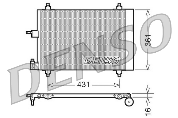 DENSO DCN07009 Condensatore, Climatizzatore-Condensatore, Climatizzatore-Ricambi Euro