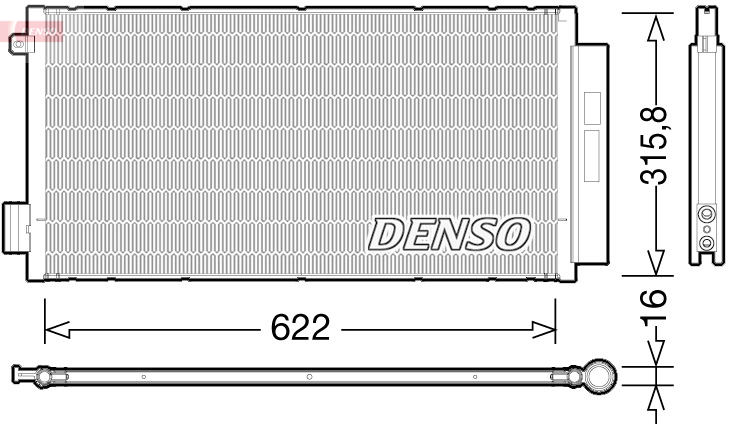 DENSO DCN09044 Condensatore, Climatizzatore-Condensatore, Climatizzatore-Ricambi Euro