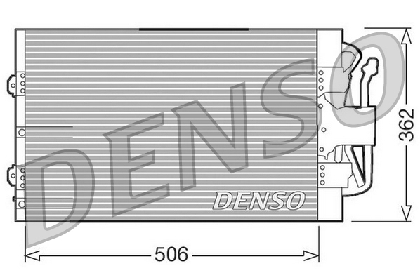 DENSO DCN10004 Condensatore, Climatizzatore-Condensatore, Climatizzatore-Ricambi Euro