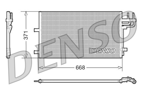 DENSO DCN10007 Condensatore, Climatizzatore-Condensatore, Climatizzatore-Ricambi Euro