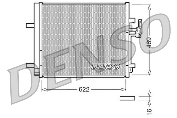 DENSO DCN10016 Condensatore, Climatizzatore-Condensatore, Climatizzatore-Ricambi Euro