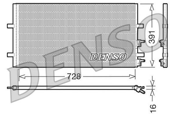 DENSO DCN10017 Condensatore, Climatizzatore-Condensatore, Climatizzatore-Ricambi Euro