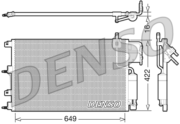 DENSO DCN10023 Condensatore, Climatizzatore-Condensatore, Climatizzatore-Ricambi Euro