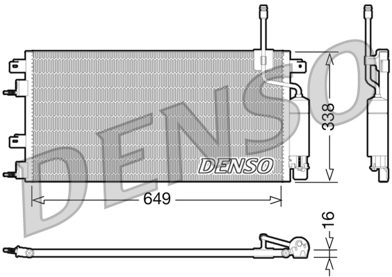 DENSO DCN10024 Condensatore, Climatizzatore-Condensatore, Climatizzatore-Ricambi Euro