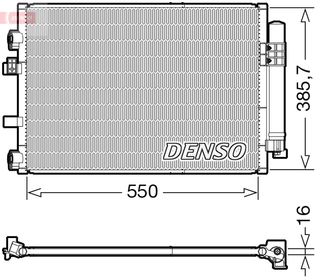 DENSO DCN10044 Condensatore, Climatizzatore-Condensatore, Climatizzatore-Ricambi Euro