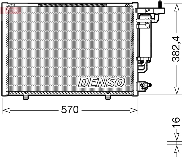 DENSO DCN10052 Condensatore, Climatizzatore-Condensatore, Climatizzatore-Ricambi Euro