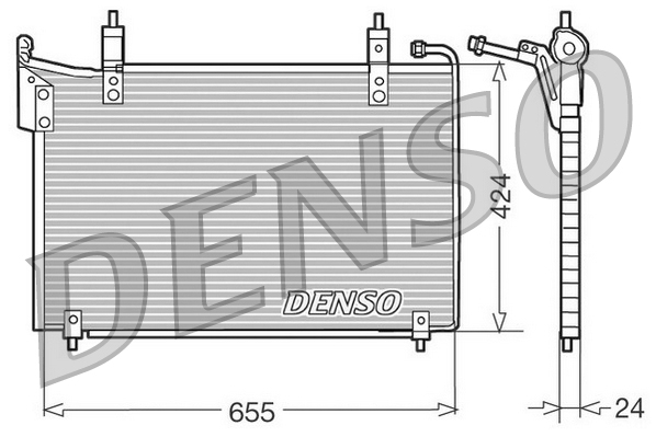 DENSO DCN11005 Condensatore, Climatizzatore-Condensatore, Climatizzatore-Ricambi Euro