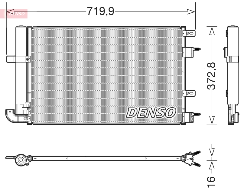 DENSO DCN11008 Condensatore, Climatizzatore-Condensatore, Climatizzatore-Ricambi Euro