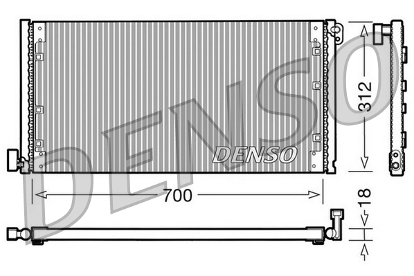 DENSO DCN12001 Condensatore, Climatizzatore-Condensatore, Climatizzatore-Ricambi Euro