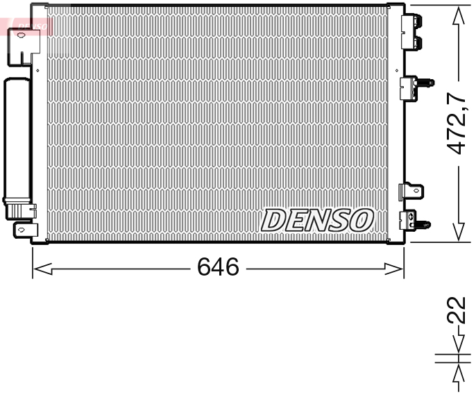 DENSO DCN13021 Condensatore, Climatizzatore