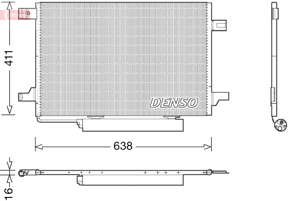DENSO DCN17004 Condensatore, Climatizzatore-Condensatore, Climatizzatore-Ricambi Euro