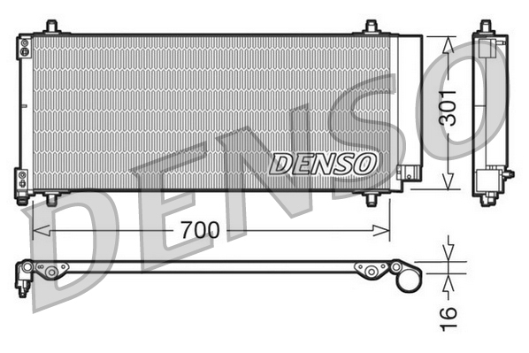 DENSO DCN21027 Condensatore, Climatizzatore-Condensatore, Climatizzatore-Ricambi Euro