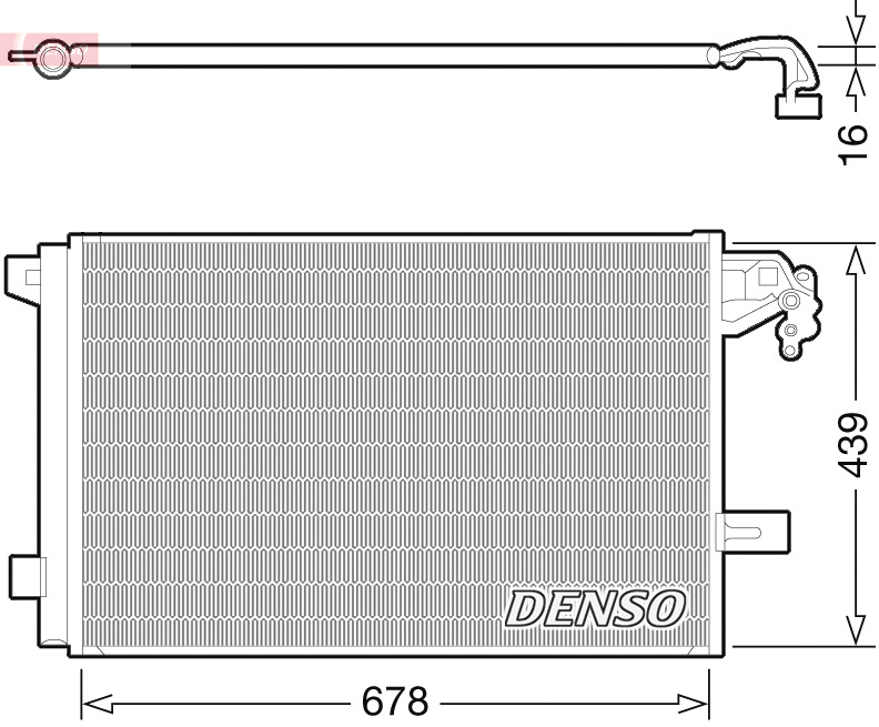DENSO DCN32063 Condensatore, Climatizzatore-Condensatore, Climatizzatore-Ricambi Euro