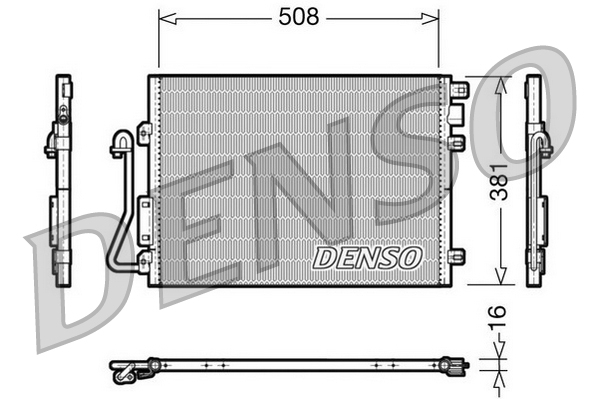 DENSO DCN37001 Condensatore, Climatizzatore-Condensatore, Climatizzatore-Ricambi Euro