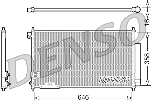 DENSO DCN40009 Condensatore, Climatizzatore-Condensatore, Climatizzatore-Ricambi Euro