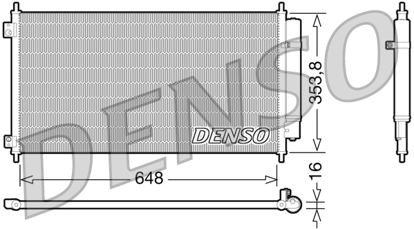 DENSO DCN40010 Condensatore, Climatizzatore-Condensatore, Climatizzatore-Ricambi Euro