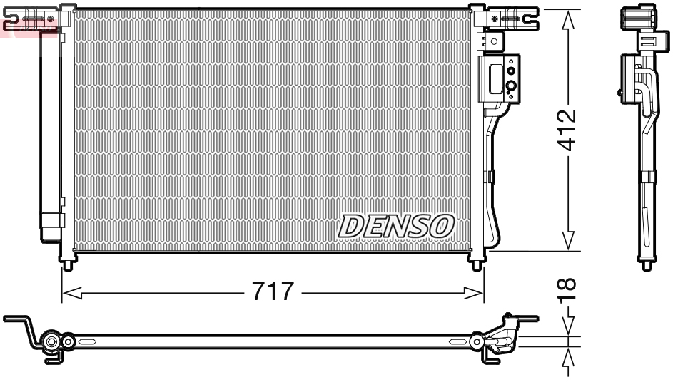 DENSO DCN41008 Condensatore, Climatizzatore-Condensatore, Climatizzatore-Ricambi Euro