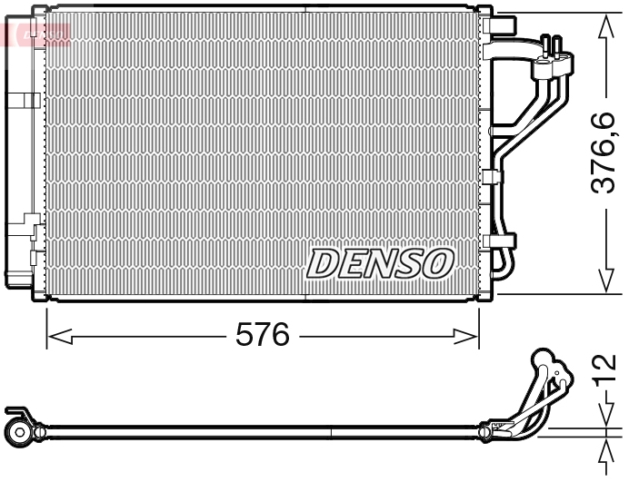 DENSO DCN41010 Condensatore, Climatizzatore-Condensatore, Climatizzatore-Ricambi Euro