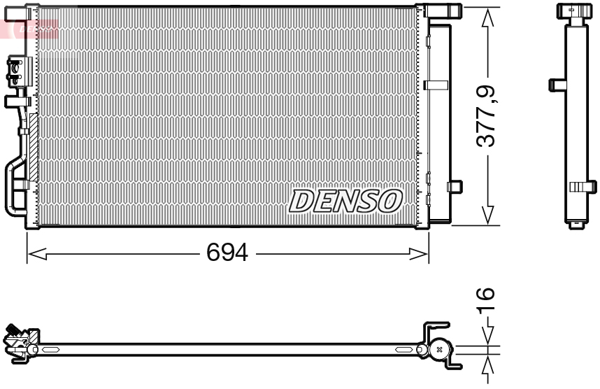 DENSO DCN41019 Condensatore, Climatizzatore-Condensatore, Climatizzatore-Ricambi Euro