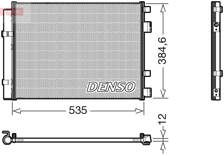 DENSO DCN41020 Condensatore, Climatizzatore-Condensatore, Climatizzatore-Ricambi Euro