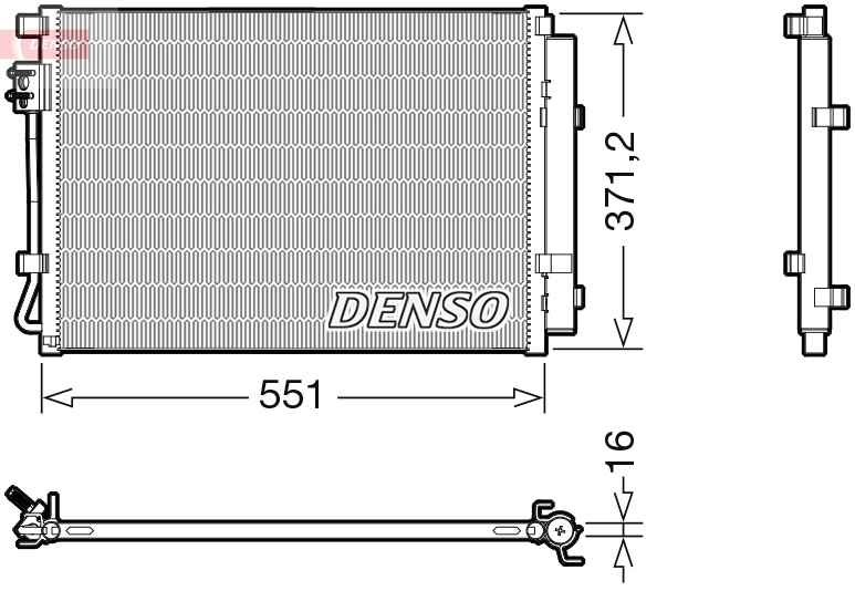 DENSO DCN41022 Condensatore, Climatizzatore-Condensatore, Climatizzatore-Ricambi Euro
