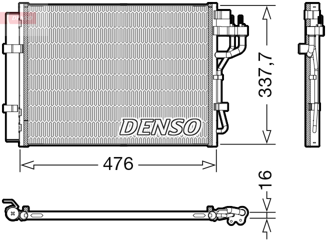 DENSO DCN41023 Condensatore, Climatizzatore