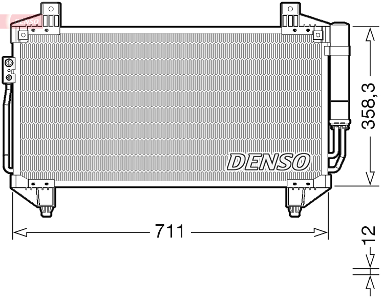 DENSO DCN45011 Condensatore, Climatizzatore-Condensatore, Climatizzatore-Ricambi Euro