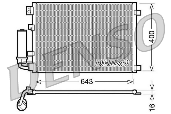 DENSO DCN46002 Condensatore, Climatizzatore-Condensatore, Climatizzatore-Ricambi Euro