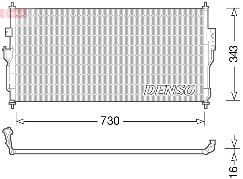 DENSO DCN46006 Condensatore, Climatizzatore-Condensatore, Climatizzatore-Ricambi Euro