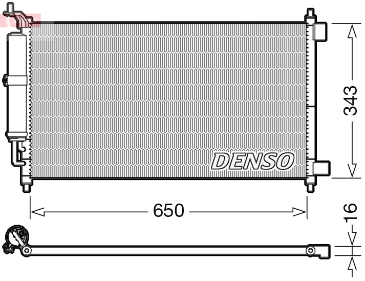 DENSO DCN46007 Condensatore, Climatizzatore-Condensatore, Climatizzatore-Ricambi Euro